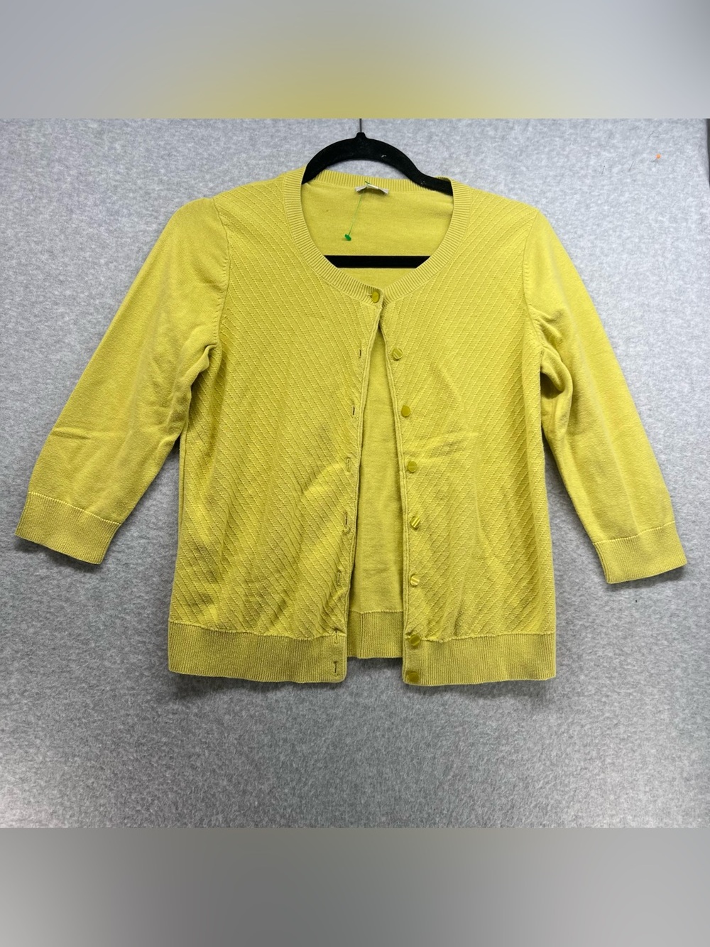 Talbots Bright Yellow Button-Front Cardigan